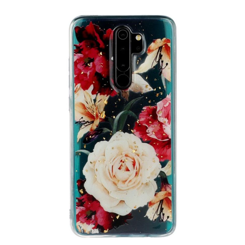 Cover Hoesje Xiaomi Redmi Note 8 Pro Telefoonhoesje Transparante Mooie Boeketten