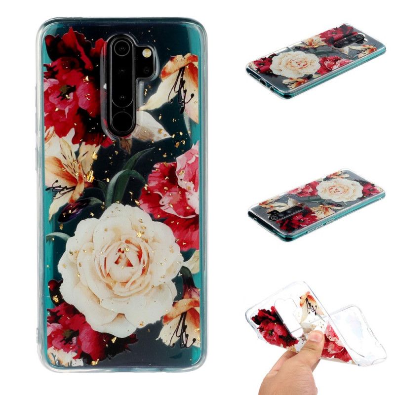 Cover Hoesje Xiaomi Redmi Note 8 Pro Telefoonhoesje Transparante Mooie Boeketten
