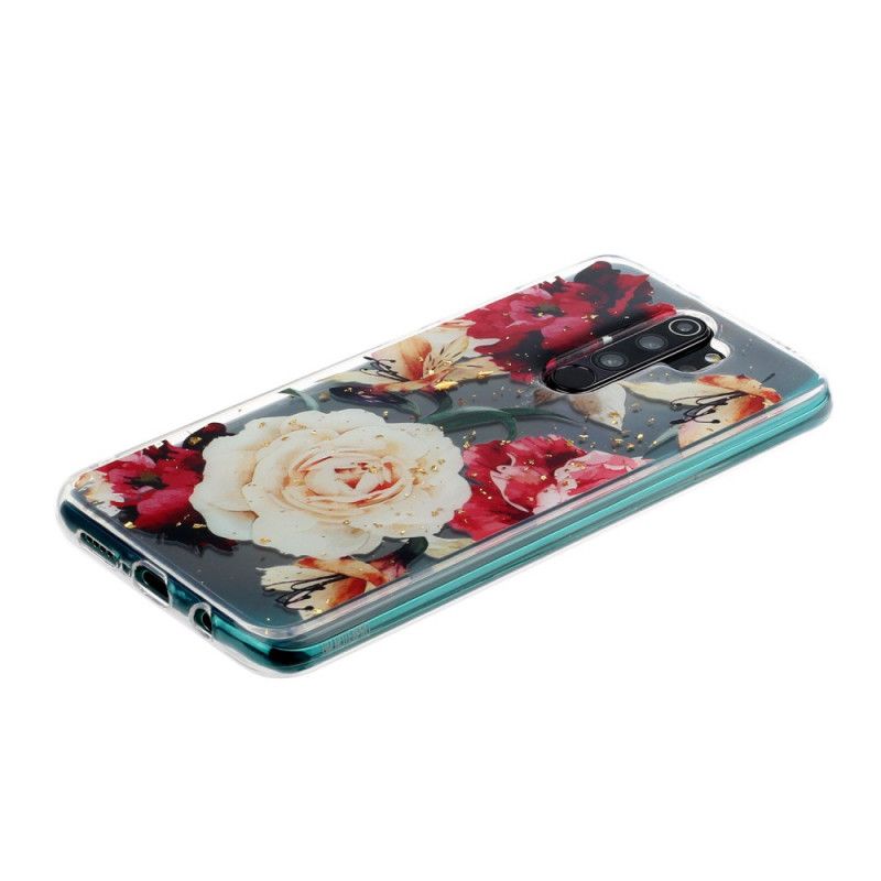 Cover Hoesje Xiaomi Redmi Note 8 Pro Telefoonhoesje Transparante Mooie Boeketten