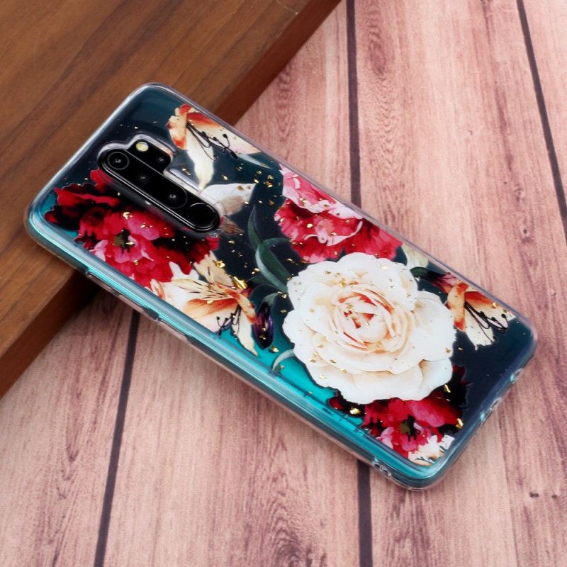 Cover Hoesje Xiaomi Redmi Note 8 Pro Telefoonhoesje Transparante Mooie Boeketten