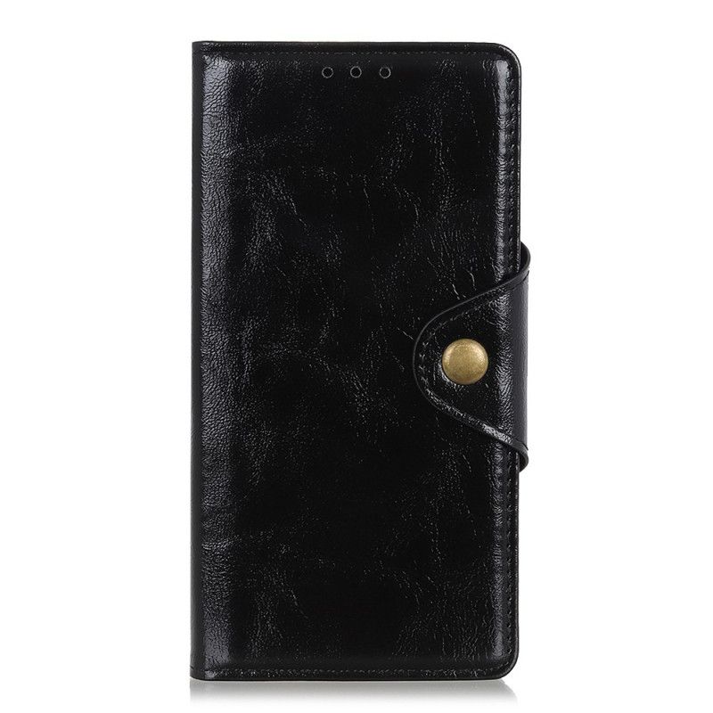 Flip Case Leren Xiaomi Redmi Note 8 Pro Knoop Van Imitatieleer