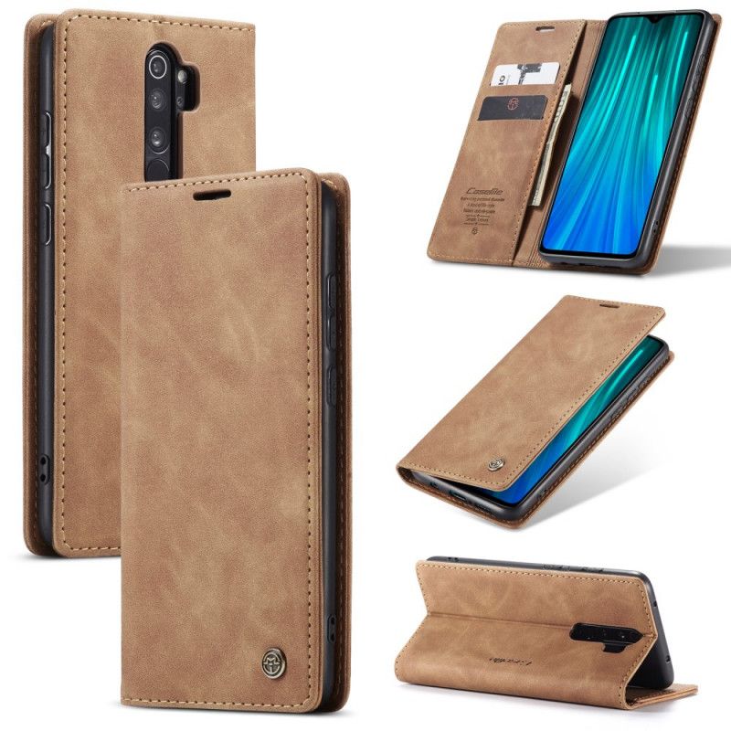 Folio-hoesje voor Xiaomi Redmi Note 8 Pro Donkerblauw Zwart Kunstlederen Etui