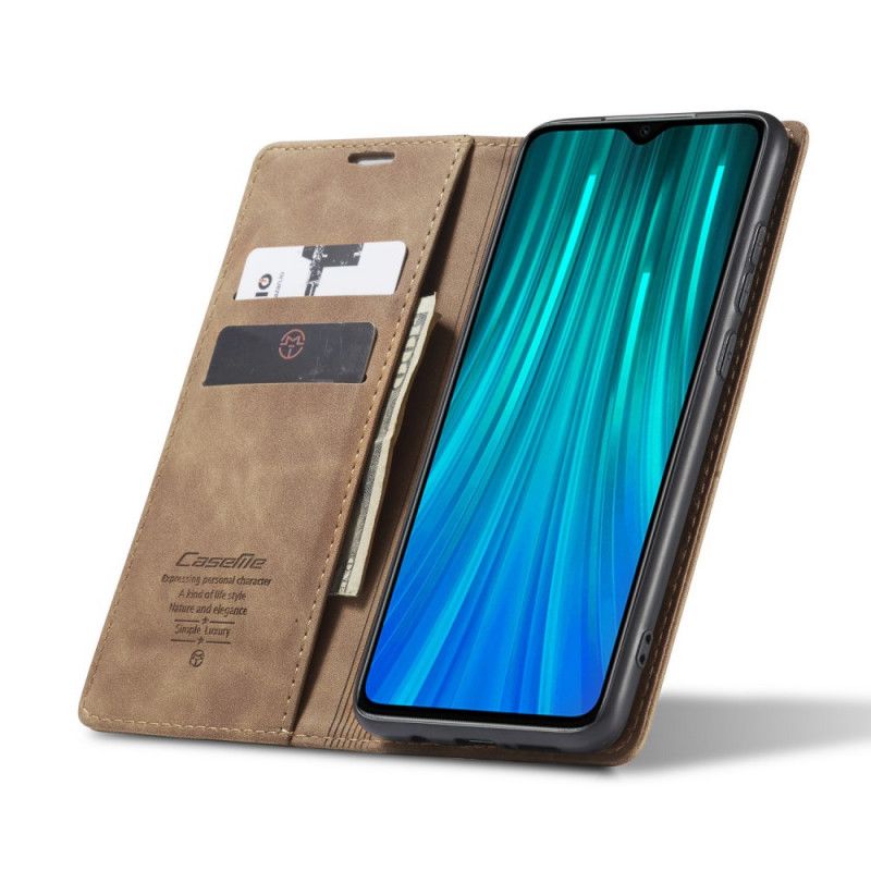 Folio-hoesje voor Xiaomi Redmi Note 8 Pro Donkerblauw Zwart Kunstlederen Etui