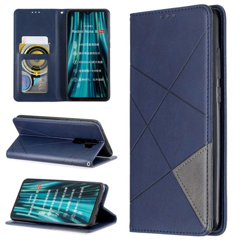 Folio-hoesje voor Xiaomi Redmi Note 8 Pro Grijs Zwart Kunstenaarsstijl