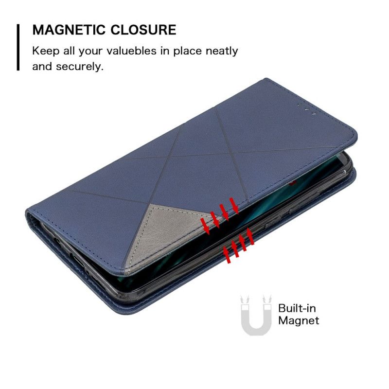 Folio-hoesje voor Xiaomi Redmi Note 8 Pro Grijs Zwart Kunstenaarsstijl