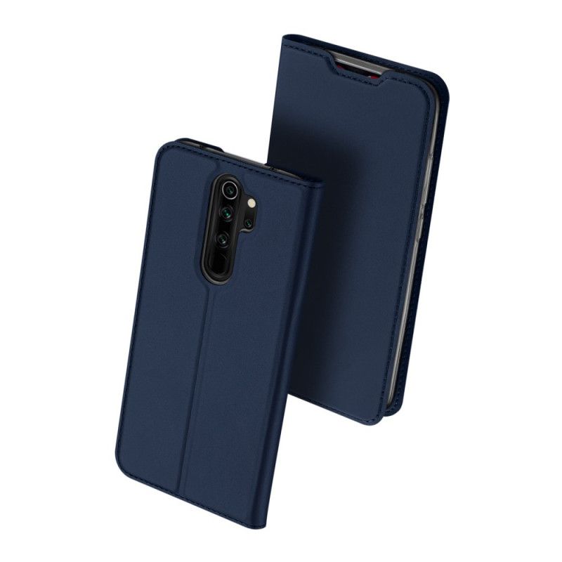 Folio-hoesje Xiaomi Redmi Note 8 Pro Marineblauw Zwart Pro Dux Ducis Huid