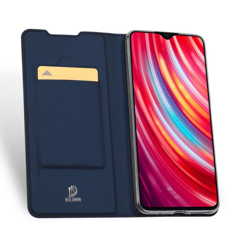 Folio-hoesje Xiaomi Redmi Note 8 Pro Marineblauw Zwart Pro Dux Ducis Huid