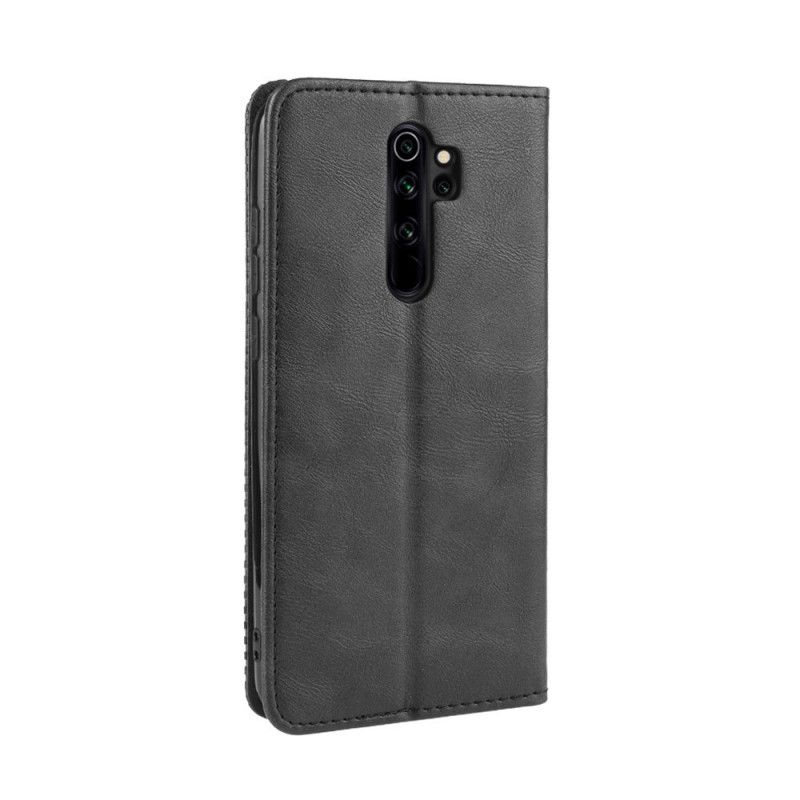 Folio-hoesje Xiaomi Redmi Note 8 Pro Rood Zwart Gestileerd Vintage Leereffect