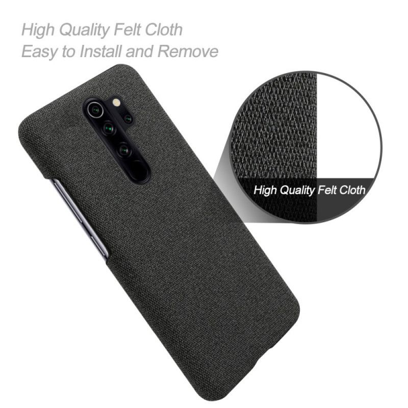 Hoesje voor Xiaomi Redmi Note 8 Pro Grijs Zwart Ksq Chique Stof