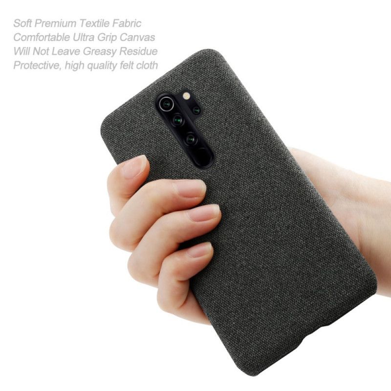 Hoesje voor Xiaomi Redmi Note 8 Pro Grijs Zwart Ksq Chique Stof