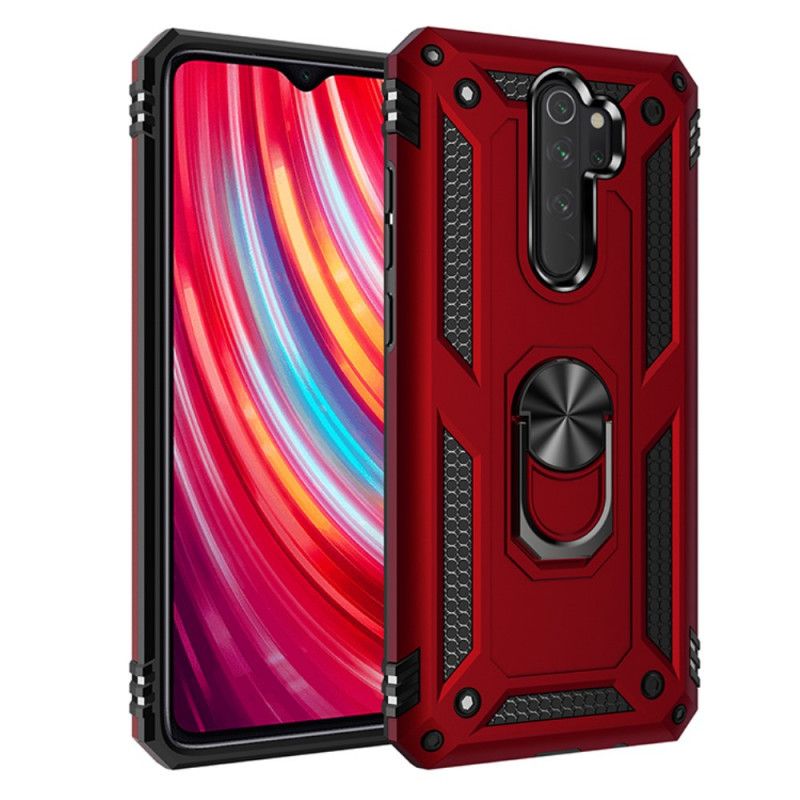 Hoesje voor Xiaomi Redmi Note 8 Pro Rood Zwart Premium Ring