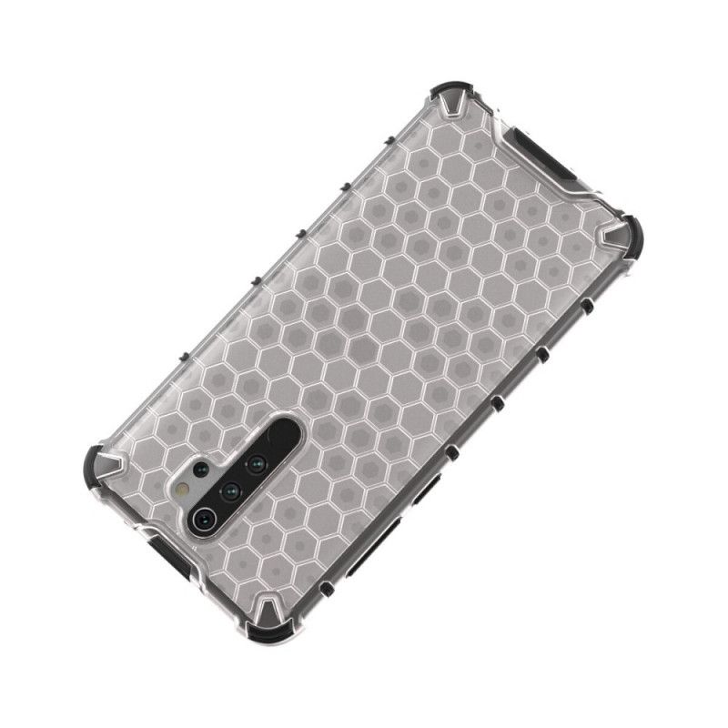 Hoesje voor Xiaomi Redmi Note 8 Pro Wit Zwart Honingraatstijl