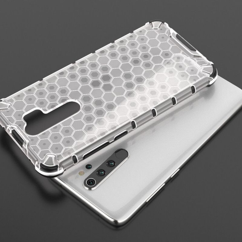 Hoesje voor Xiaomi Redmi Note 8 Pro Wit Zwart Honingraatstijl
