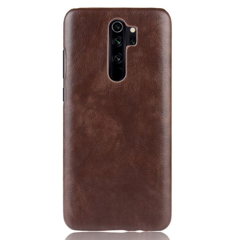 Hoesje Xiaomi Redmi Note 8 Pro Grijs Zwart Prestatie Lychee Leereffect
