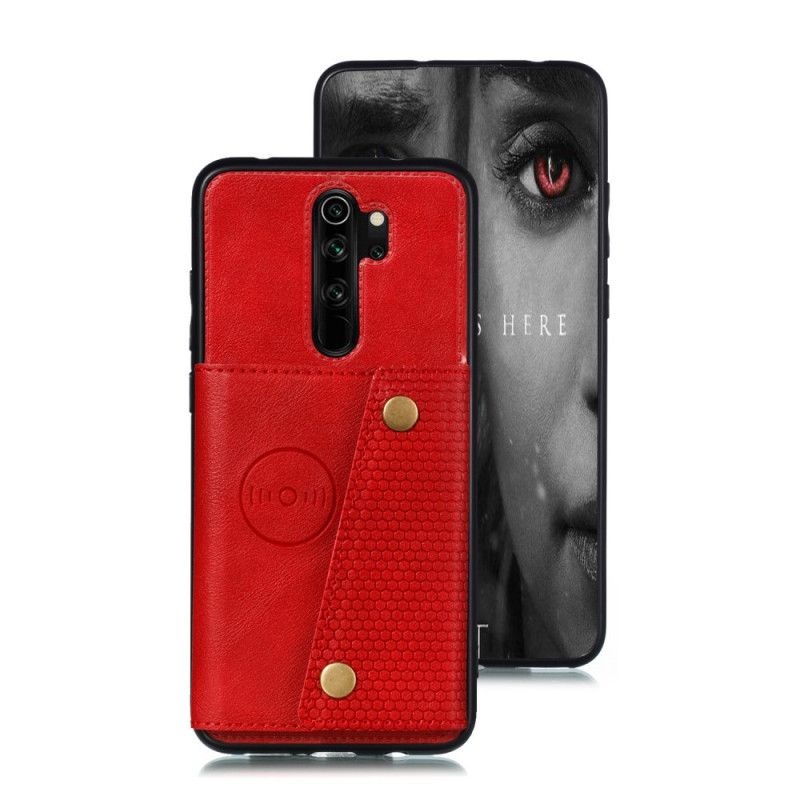 Hoesje Xiaomi Redmi Note 8 Pro Rood Grijs Snap Portemonnee