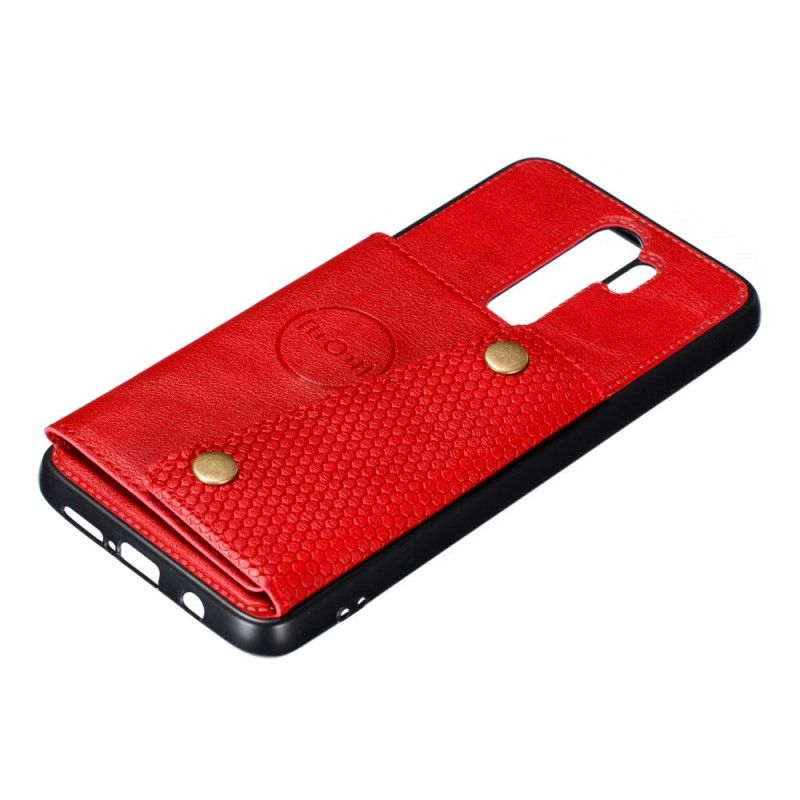 Hoesje Xiaomi Redmi Note 8 Pro Rood Grijs Snap Portemonnee