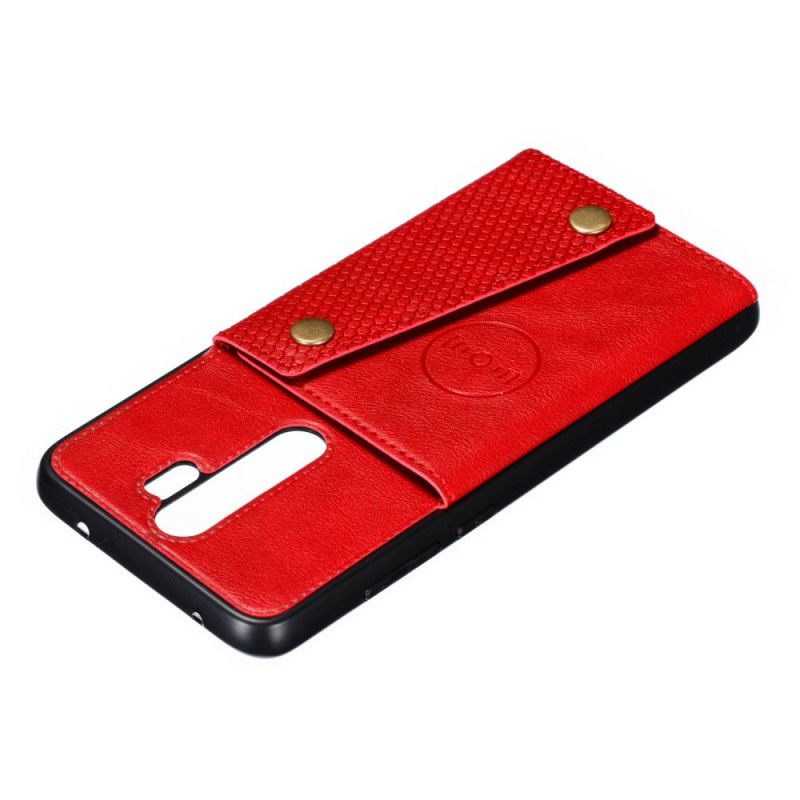 Hoesje Xiaomi Redmi Note 8 Pro Rood Grijs Snap Portemonnee