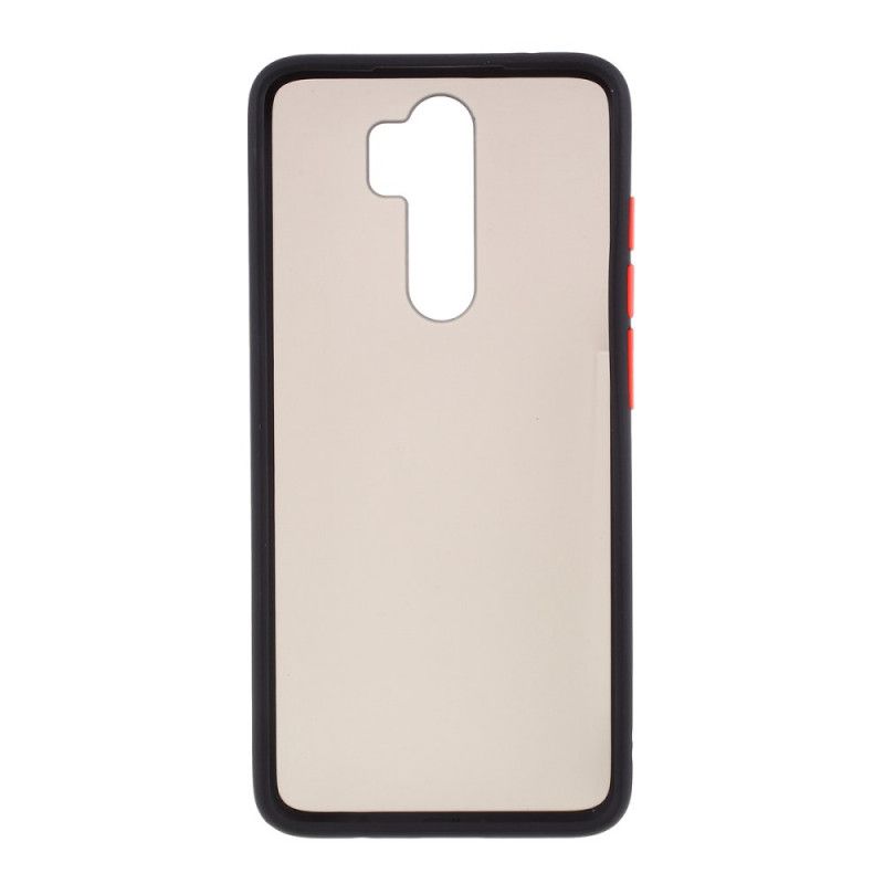 Hoesje Xiaomi Redmi Note 8 Pro Wit Zwart Hybride Siliconen Velgontwerp