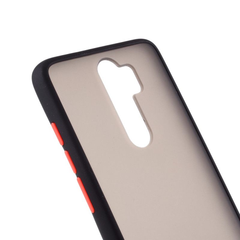 Hoesje Xiaomi Redmi Note 8 Pro Wit Zwart Hybride Siliconen Velgontwerp