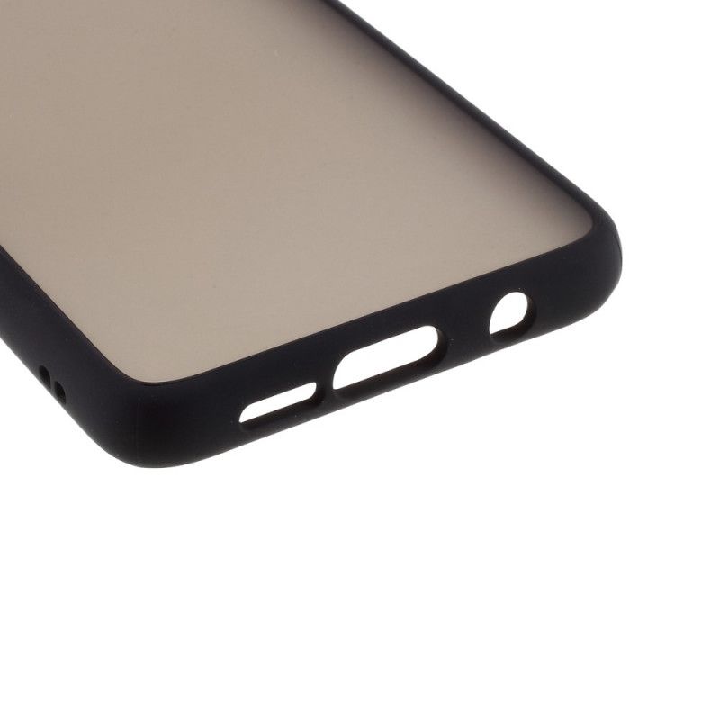 Hoesje Xiaomi Redmi Note 8 Pro Wit Zwart Hybride Siliconen Velgontwerp