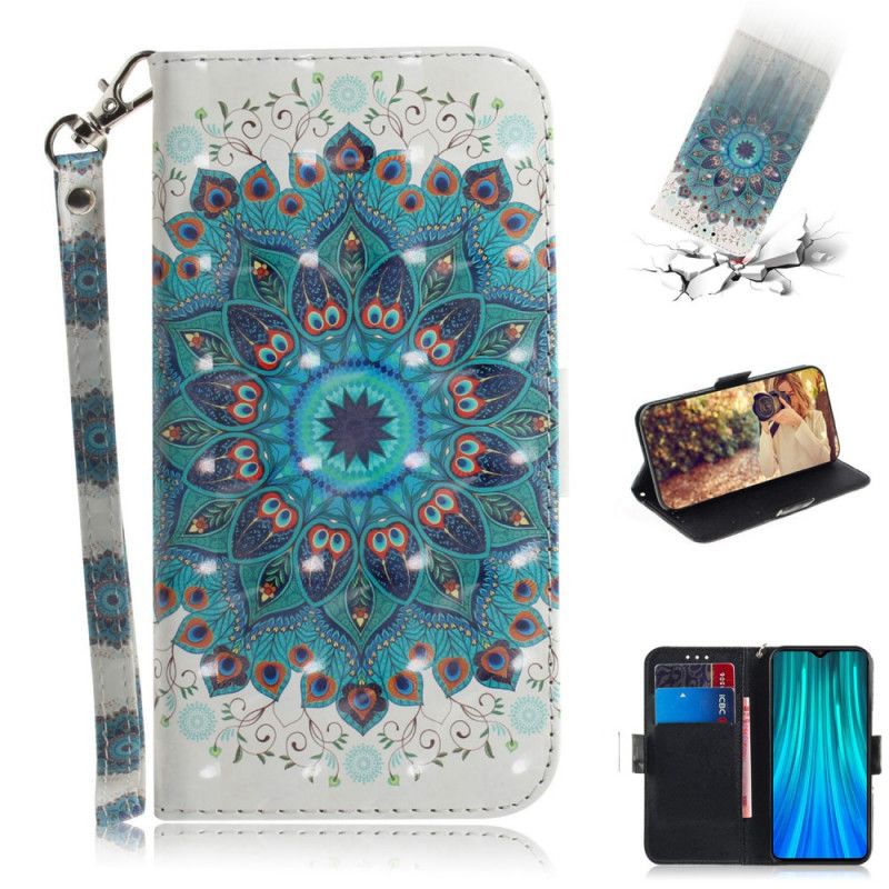 Leren Hoesje voor Xiaomi Redmi Note 8 Pro Meesterlijke Mandala Met String