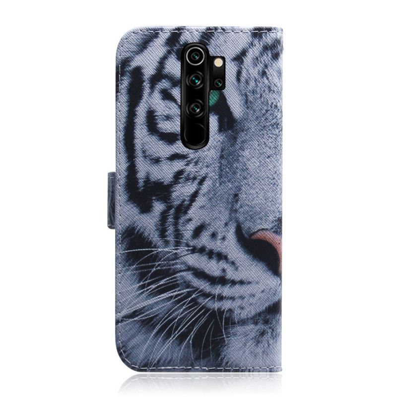 Leren Hoesje voor Xiaomi Redmi Note 8 Pro Tijgergezicht