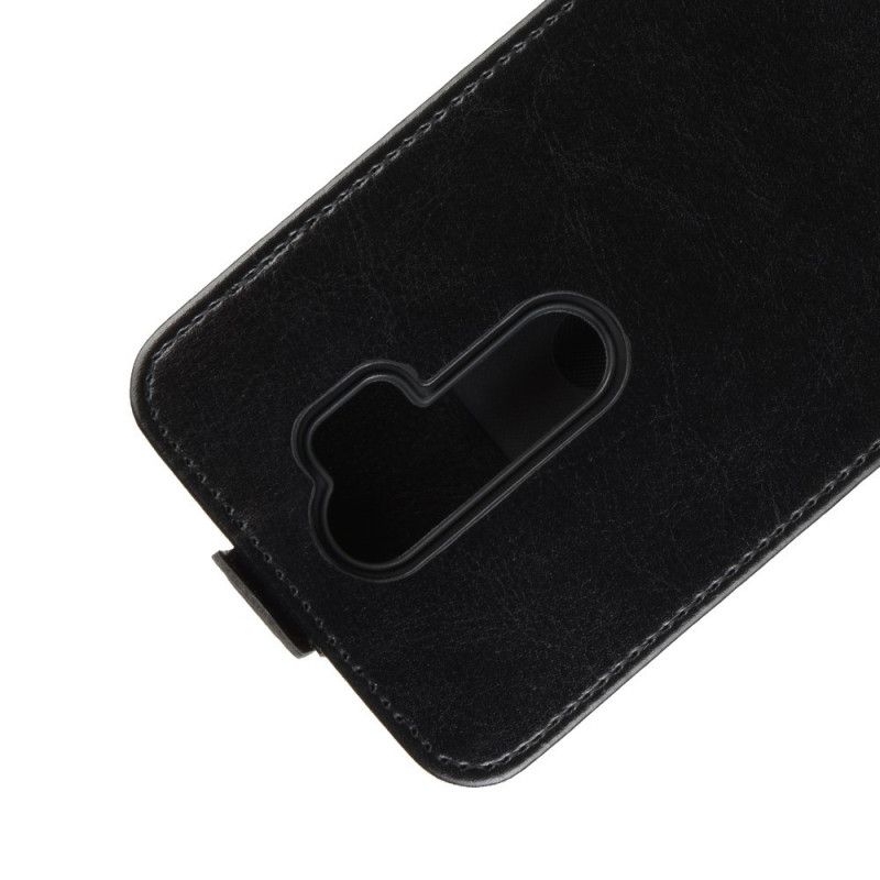 Leren Hoesje voor Xiaomi Redmi Note 8 Pro Wit Zwart Retro Vouwen