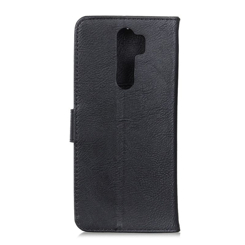 Leren Hoesje Xiaomi Redmi Note 8 Pro Grijs Zwart Khazneh Kunstleer