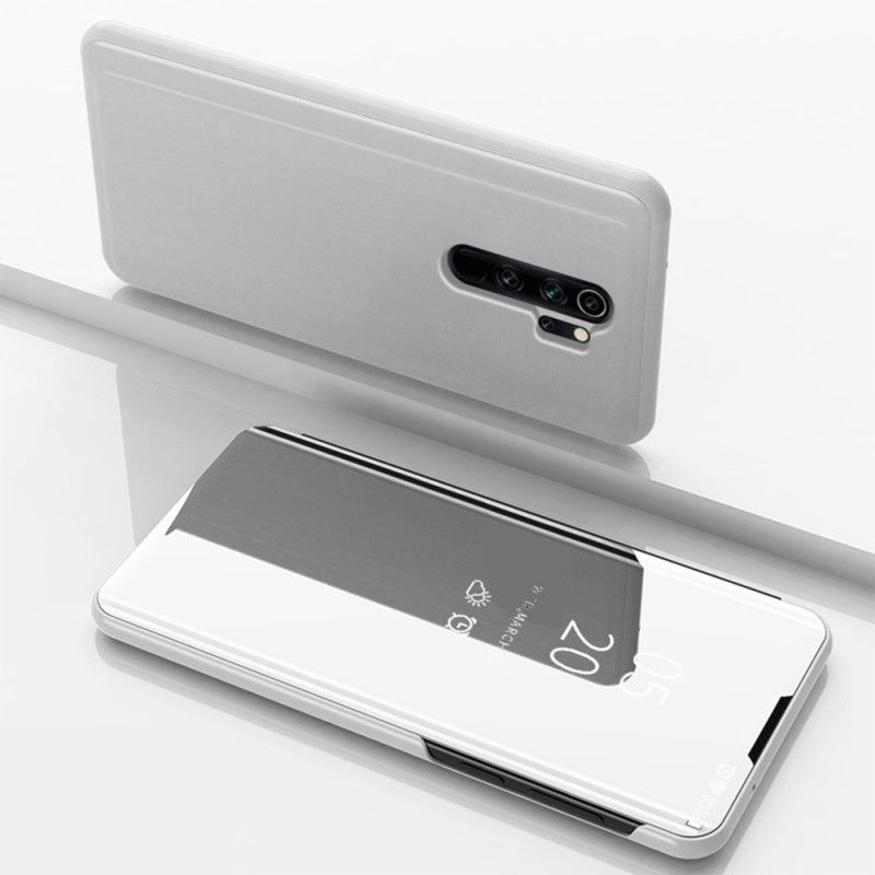 Zichtafdekking Xiaomi Redmi Note 8 Pro Wit Zwart Spiegel En Kunstleer
