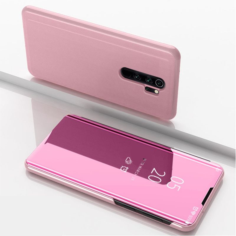 Zichtafdekking Xiaomi Redmi Note 8 Pro Wit Zwart Spiegel En Kunstleer