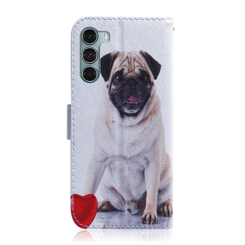 Flip Case Leren Moto G200 5g Mopshond