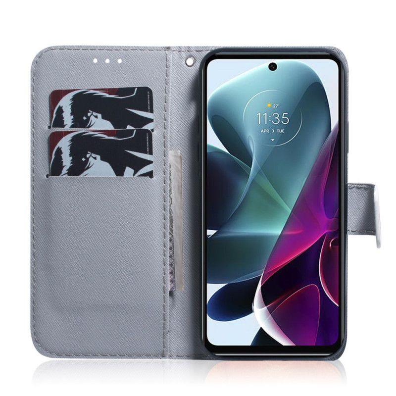 Flip Case Leren Moto G200 5g Mopshond