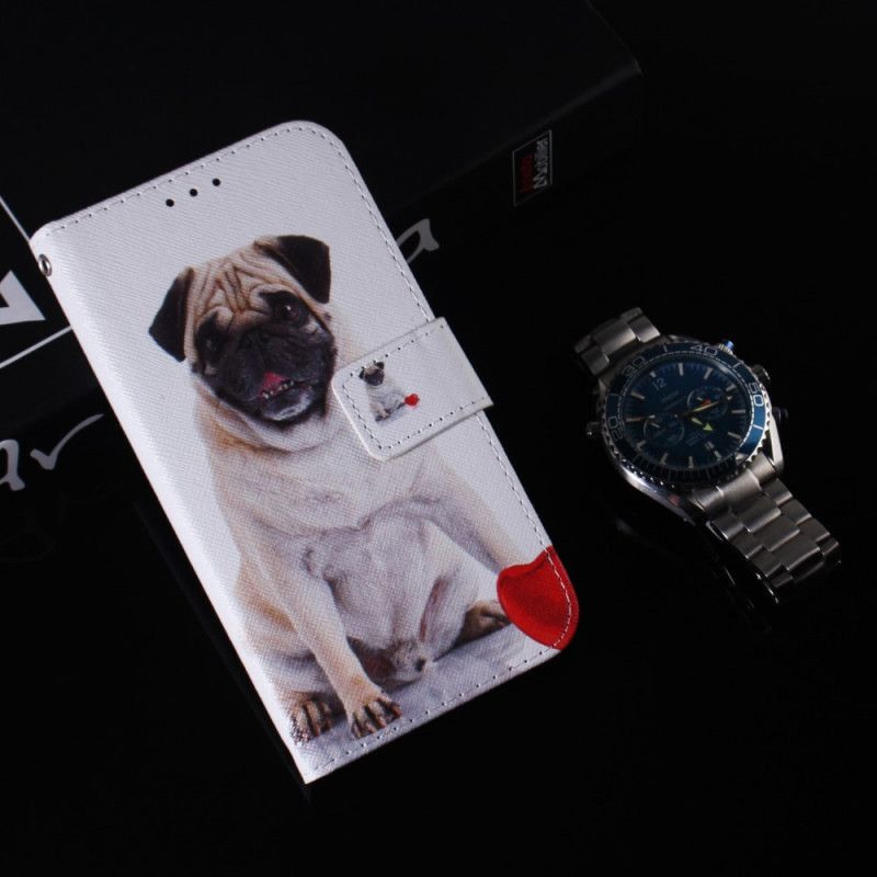 Flip Case Leren Moto G200 5g Mopshond