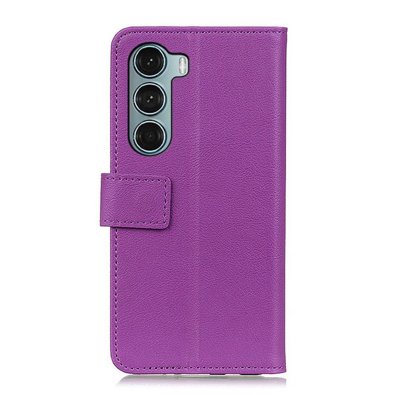 Folio-hoesje Moto G200 5g Telefoonhoesje Eenvoudig Leereffect