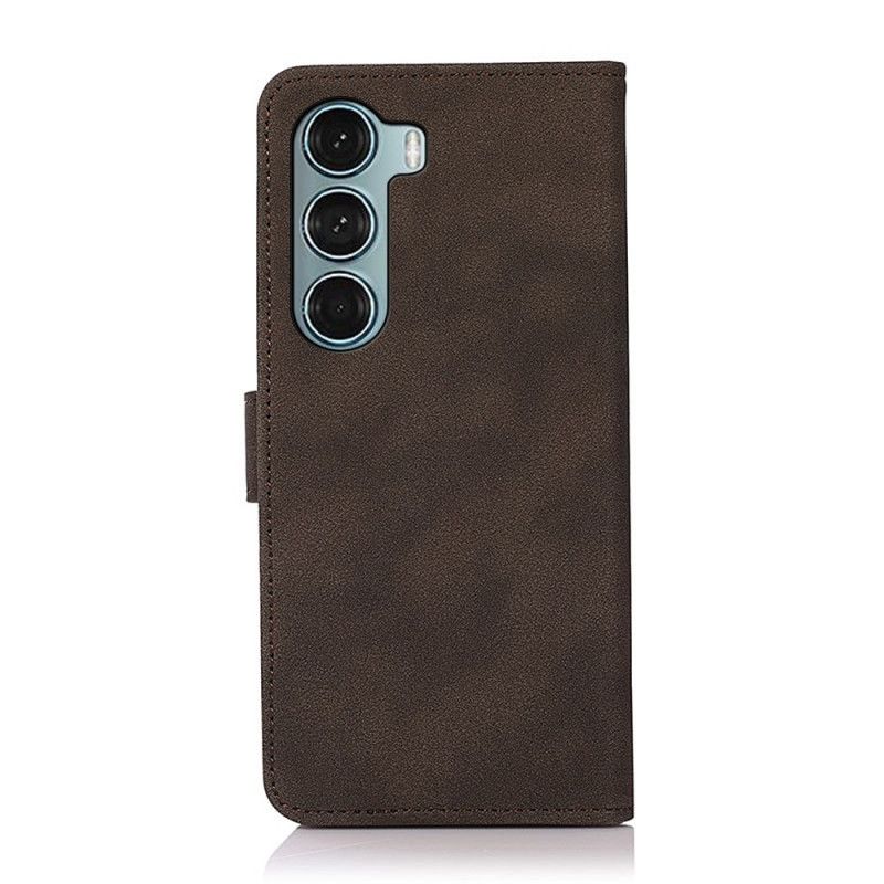 Folio-hoesje Moto G200 5g Telefoonhoesje Leereffect Mode Khazneh