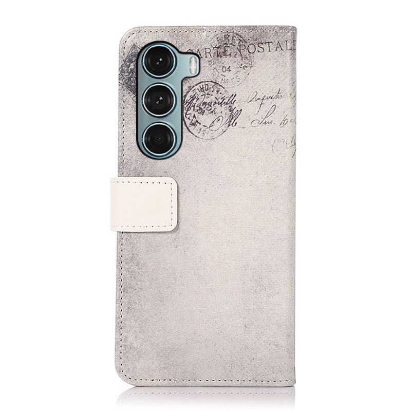 Folio-hoesje Moto G200 5g Telefoonhoesje Reiziger Kat
