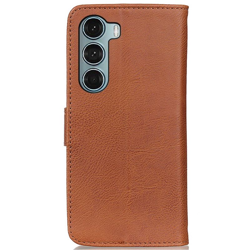 Leren Hoesje Moto G200 5g Imitatieleer Khazneh Bescherming Hoesje