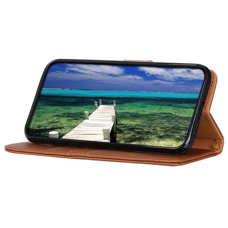 Leren Hoesje Moto G200 5g Imitatieleer Khazneh Bescherming Hoesje