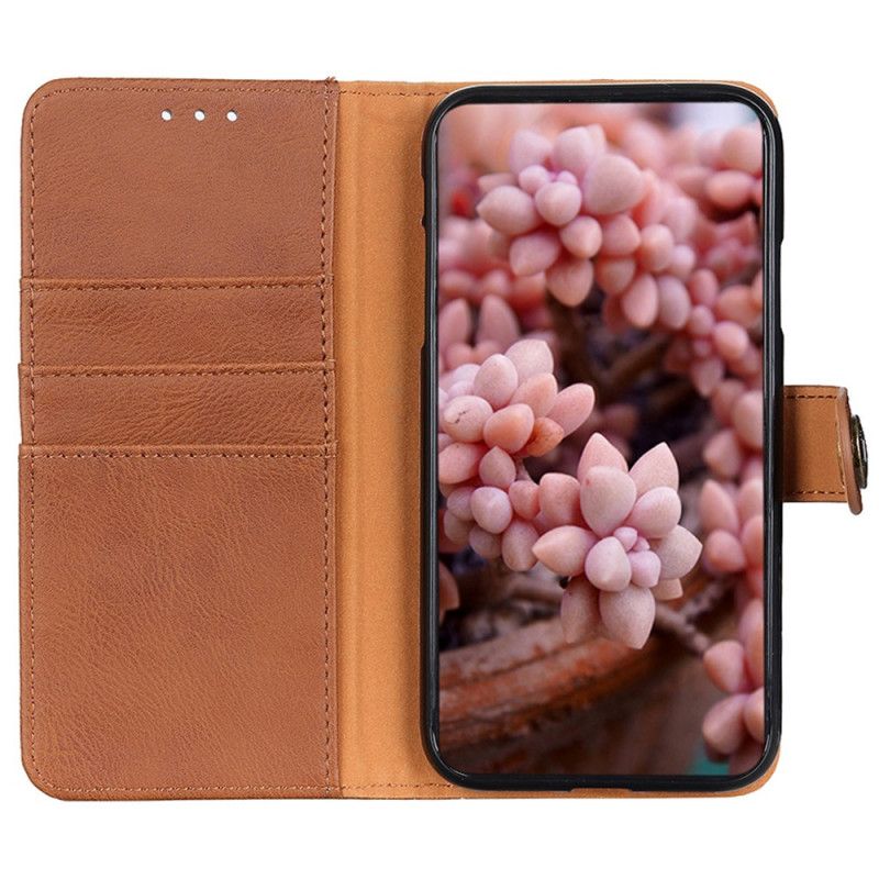 Leren Hoesje Moto G200 5g Imitatieleer Khazneh Bescherming Hoesje