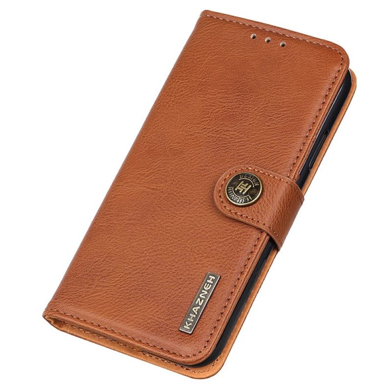 Leren Hoesje Moto G200 5g Imitatieleer Khazneh Bescherming Hoesje