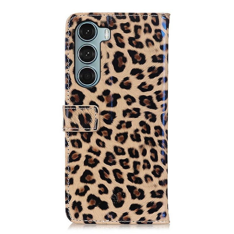 Leren Hoesje Moto G200 5g Luipaard Bescherming Hoesje
