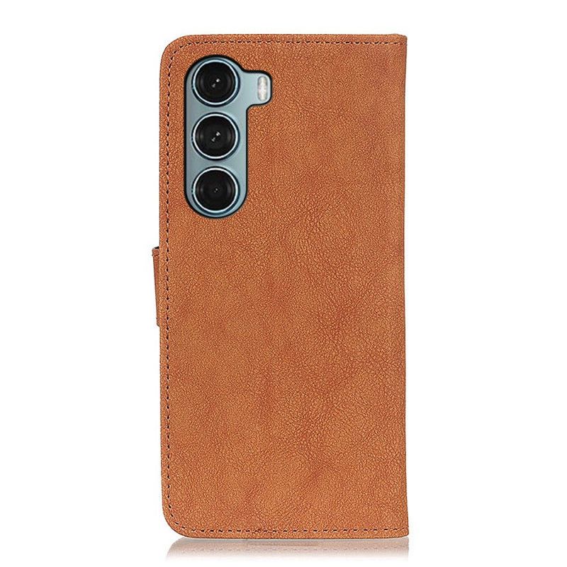 Leren Hoesje Voor Moto G200 5g Khazneh Retro Splitleer