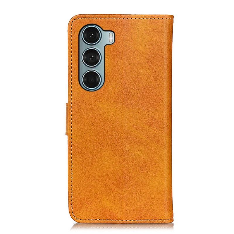 Leren Hoesje Voor Moto G200 5g Retro Mat Leereffect