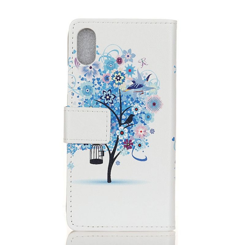 Bescherming Hoesje Xiaomi Redmi 9A Groen Oranje Bloeiende Boom