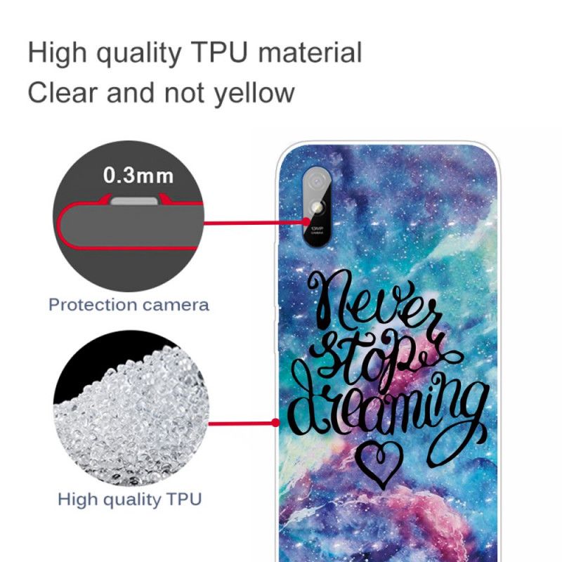Case Hoesje Xiaomi Redmi 9A Telefoonhoesje Stop Nooit Met Dromen
