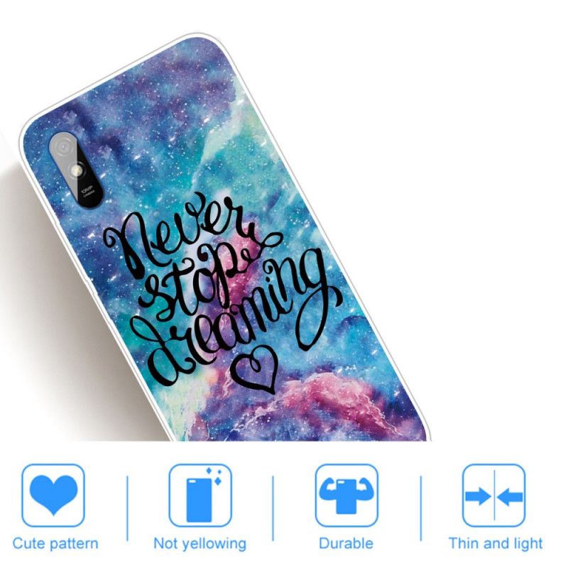 Case Hoesje Xiaomi Redmi 9A Telefoonhoesje Stop Nooit Met Dromen