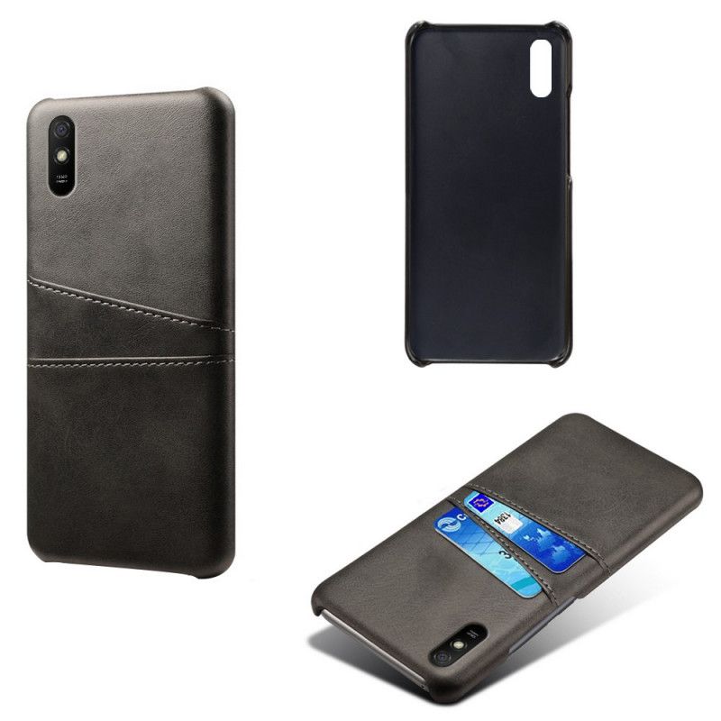 Cover Hoesje Xiaomi Redmi 9A Grijs Zwart Telefoonhoesje Kaarthouder