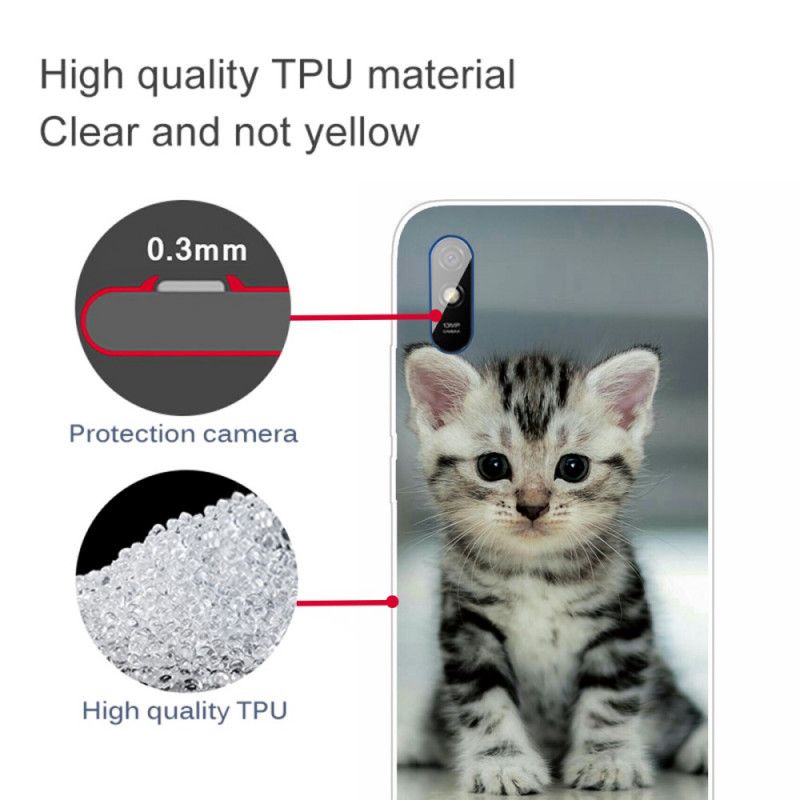 Cover Hoesje Xiaomi Redmi 9A Telefoonhoesje Kitten Kitten