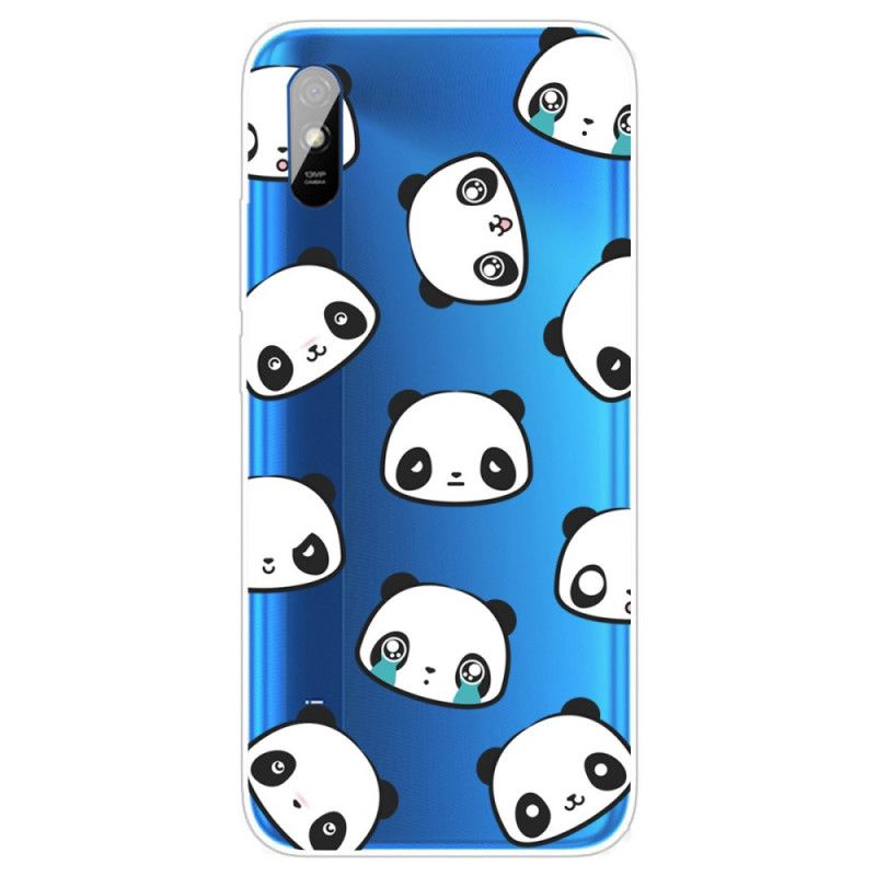 Cover Hoesje Xiaomi Redmi 9A Telefoonhoesje Sentimentele Panda'S