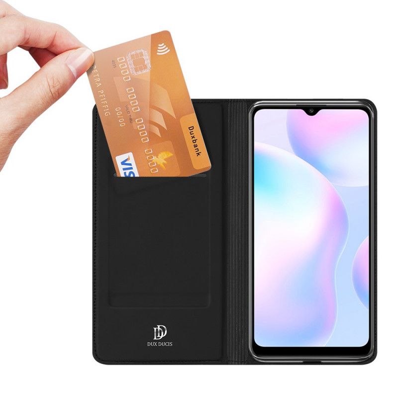 Folio-hoesje Xiaomi Redmi 9A Donkerblauw Zwart Pro Dux Ducis Huid
